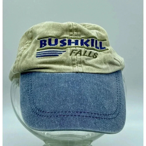 Bushkill Falls Hat Ball Cap Pennsylvania Vacation Travel Hook & Loop‎ Strapback - Picture 1 of 6